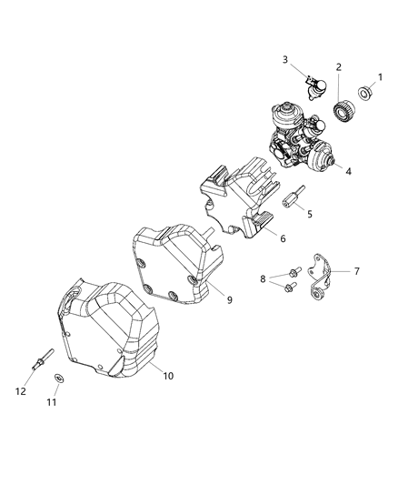 Nut Fuel Injection Pump Diagram for 68148327AA