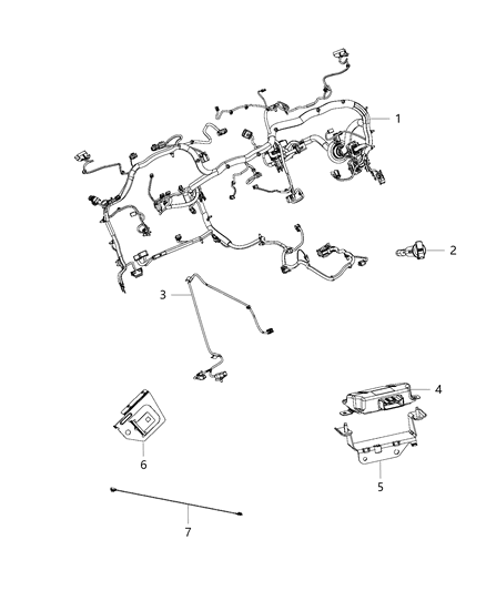 Wiring Instrument Panel Diagram for 68207242AB