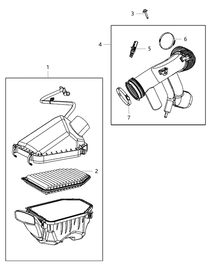 Filter Air Diagram for 68257791AA