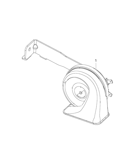 1985 Dodge B350 Horn And Bracket Low Note Diagram for 68238001AB