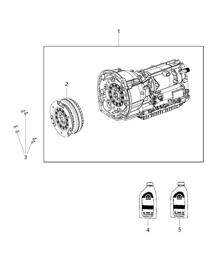 Transmission With Torque Converter Diagram for 68271078AB