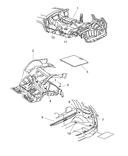2023 Jeep Grand Cherokee Mat Kit Floor - Rear Freedom Edition Diagram for 82207425