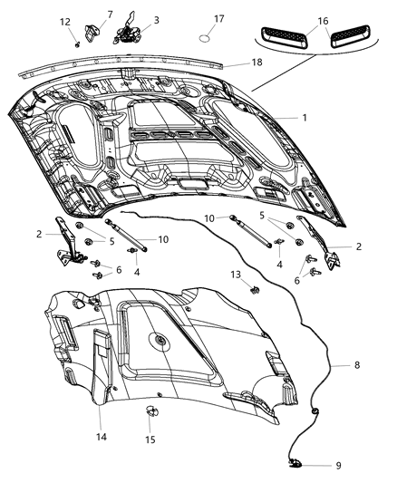 Silencer Hood Diagram for 55365080AC