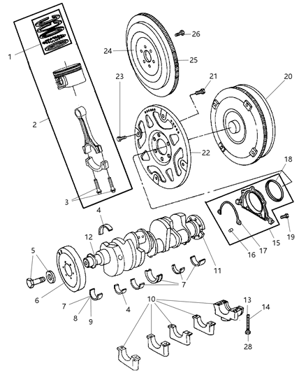 Retainer Crankshaft Rear Oil Seal Diagram for 53021335BA