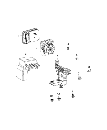 Module Anti-Lock Brake System Diagram for 68434976AA