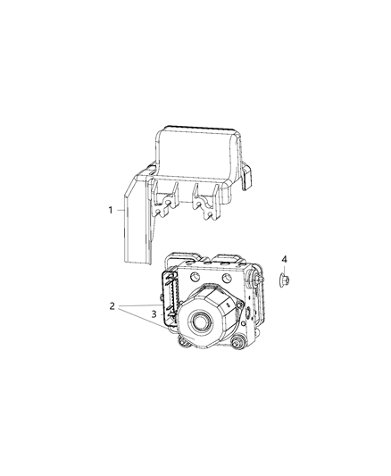 2001 Jeep Cherokee Module Anti-Lock Brake System Diagram for 68349811AA