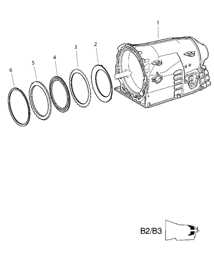 2006 Jeep Commander Disc Inner Diagram for 52108573AA