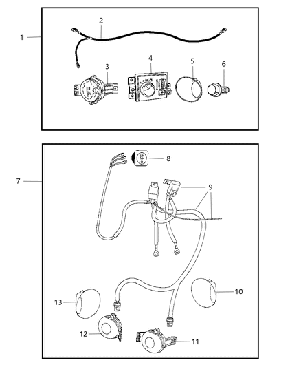 2001 Chrysler Concorde Relay Mini Diagram for 56006709