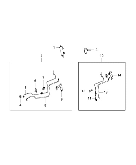 1988 Jeep J20 Bracket Fuel Line Diagram for 52030494AA