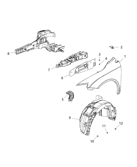 Beam Outer Load Path Diagram for 68104645AC