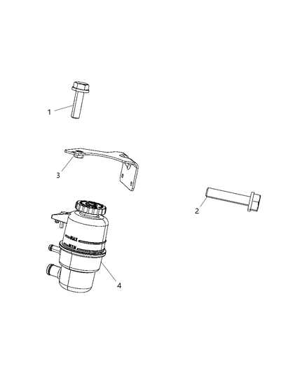 2008 Dodge Viper Bracket Power Steering Reservoir Diagram for 68004353AB