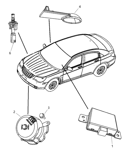 2007 Dodge Avenger Plate Striker Diagram for 5026468AA