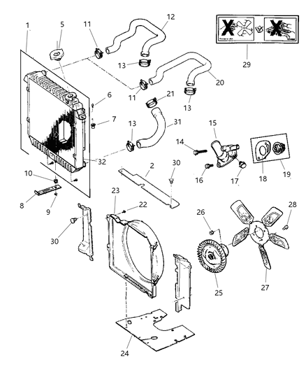 Gasket Thermostat Diagram for 53020547AB