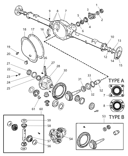 Gear Kit Ring And Pinion Diagram for 5140867AB
