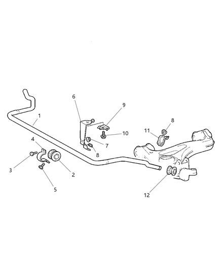 1998 Dodge Durango Nut Flange Diagram for 5098117AA