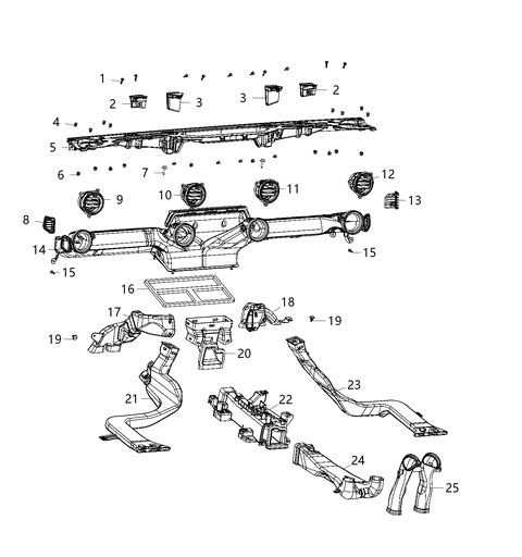 1992 Dodge Ram 50 Duct Adapter Defrost Diagram for 68290512AD