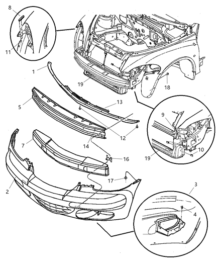 License Plate Package Diagram for 5288793AB