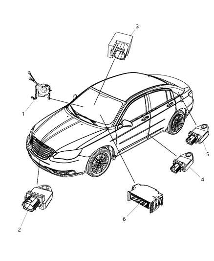 Module Air Bag Control Diagram for 68186180AC
