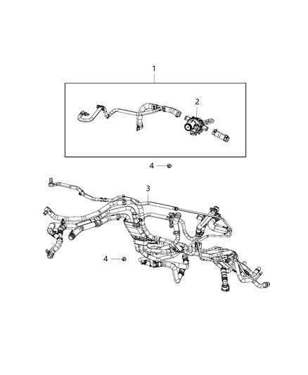 2009 Dodge Durango Hose Coolant Heater Core To Heat Exchanger Diagram for 68238384AD