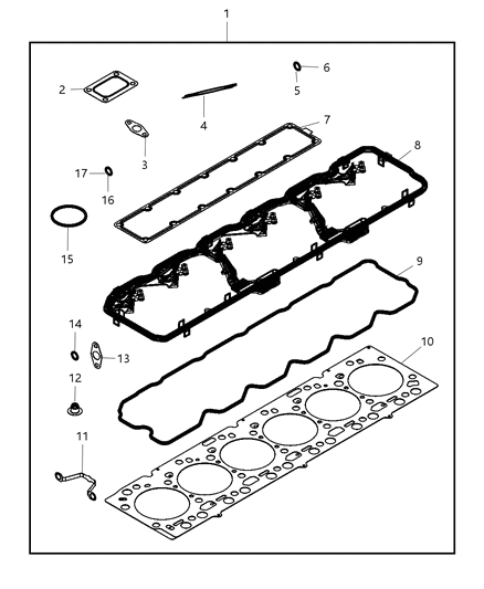 1999 Chrysler LHS O Ring Fuel Injector Diagram for 5086896AA