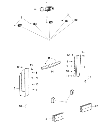 Lamp Tail Left Diagram for 68169778AC