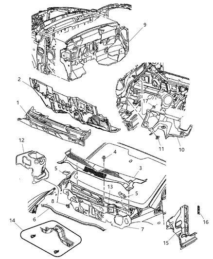 Panel Dash Diagram for 5183759AB