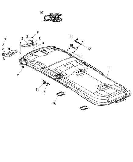 Visor Illuminated Includes 3 Screws Diagram for 1LS27HDAAD