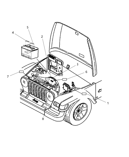Label Refrigerant Diagram for 55056643AA