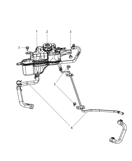 1985 Dodge W150 Bottle Coolant Recovery Diagram for 5058157AD