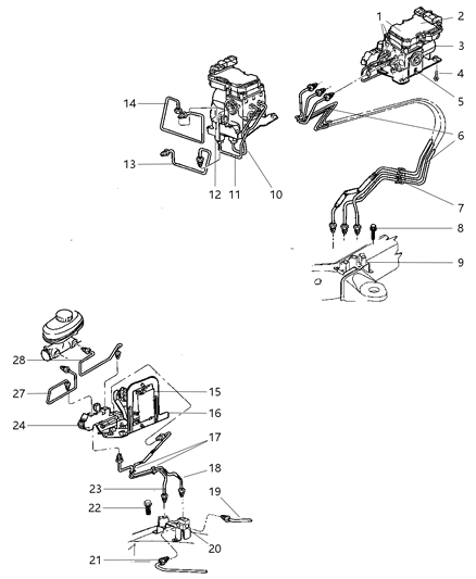 Tube Brake Diagram for 52009825AB