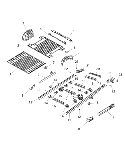 2000 Jeep Cherokee Bracket Frame Diagram for 68172255AA