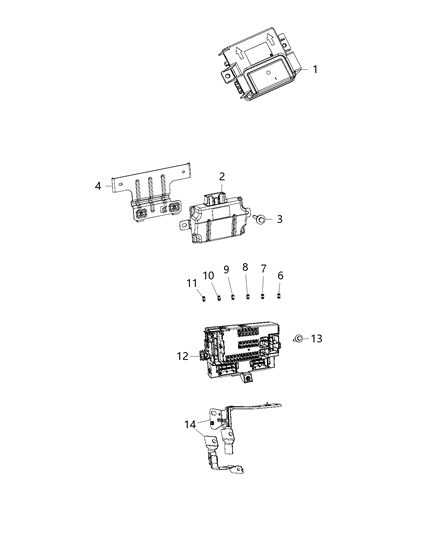 Module Body Controller Diagram for 68303098AC