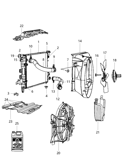 Hose Radiator Inlet Diagram for 55056772AB