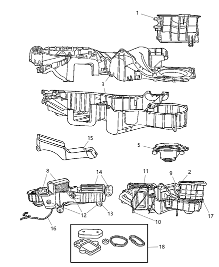 2005 Chrysler PT Cruiser Motor Blower With Wheel 5017666Aa, Order Harness 5102964Aa Diagram for 5017666AB