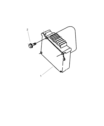 2011 Dodge Charger Bracket Powertrain Control Module Diagram for 4727084AA