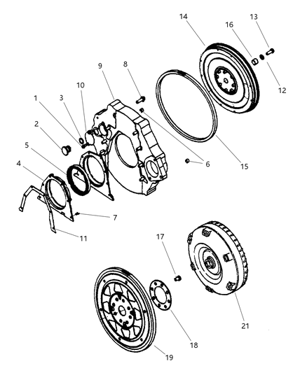 Pilot Bearing Diagram for 52107562AB