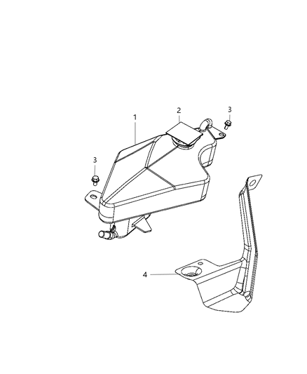 1990 Dodge D250 Bottle Coolant Recovery Diagram for 5058371AD