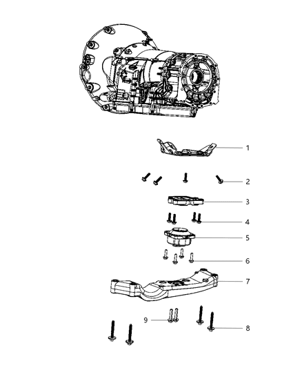 Mount Transmission Diagram for 68084748AA