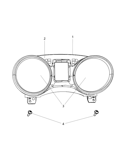 Cluster Instrument Panel Diagram for 68310786AA