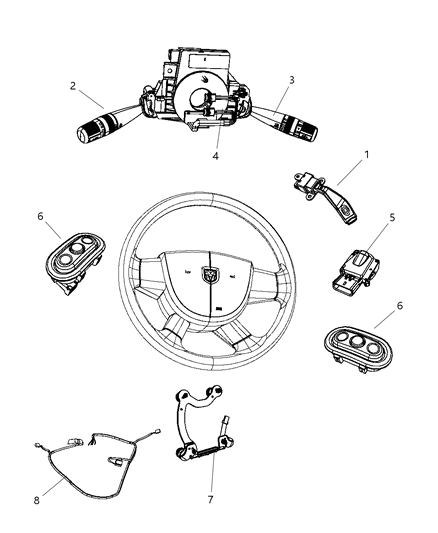 Switch Wiper Diagram for 68003214AB