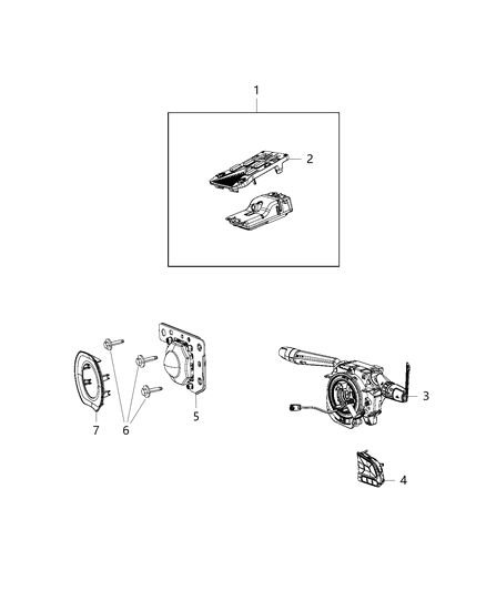 Sensor And Bracket Adaptive Speed Control Module Diagram for 68248539AE