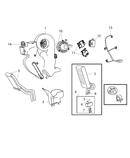 1995 Jeep Cherokee Motor Blower With Wheel Diagram for 5183147AA