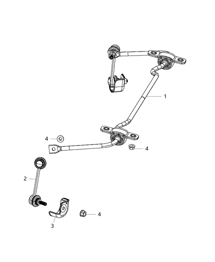 Stabilizer Bar Rear Suspension Diagram for 5168071AC