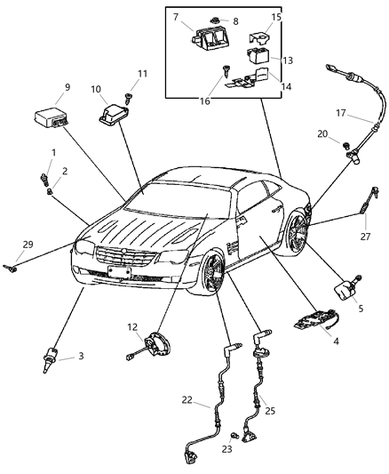 1999 Dodge Durango Sensor Ambient Temperature Diagram for 5101096AA