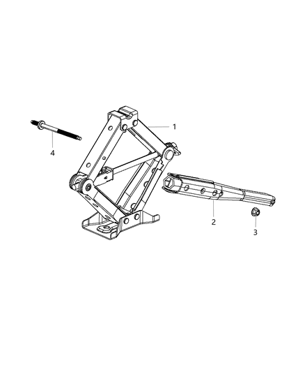 2002 Chrysler Sebring Jack Scissors Diagram for 68140767AB