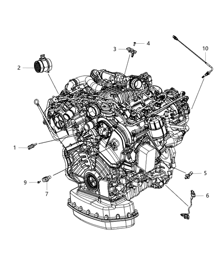 2003 Dodge Ram 2500 Sensor Exhaust Temperature Diagram for 68193645AA
