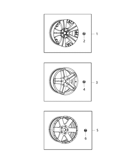 Wheel Kit Cast Aluminum Diagram for 82209729