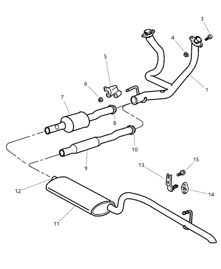 Hanger Exhaust Diagram for 52079758AA