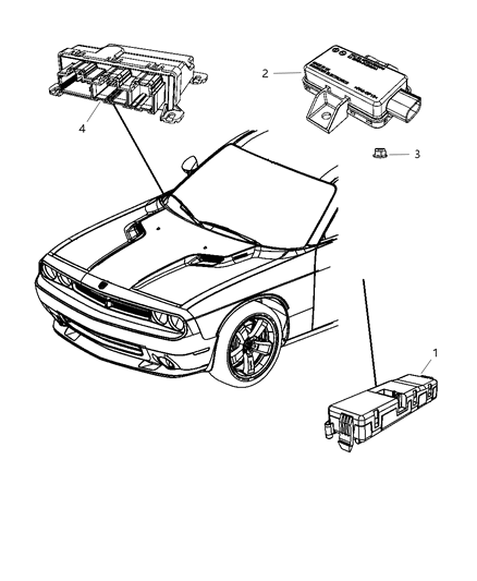 1992 Dodge B150 Module Door Diagram for 68051931AA