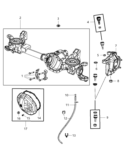 Housing Axle Diagram for 68065464AA